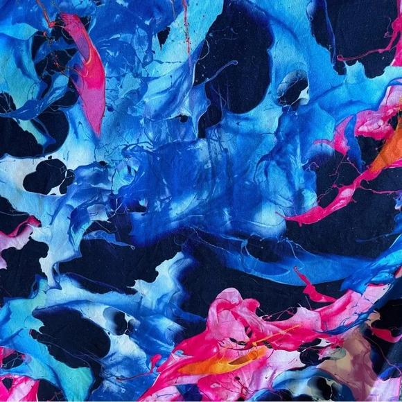 Athleta Watercolor Racerback Tank Top Medium - Picture 4 of 4